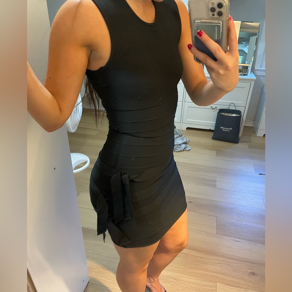 Herve Leger bow dress